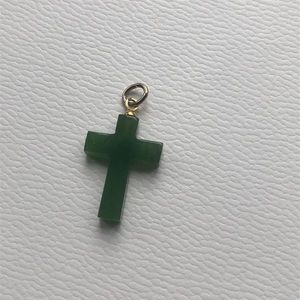 Vintage Jade Cross Pendant